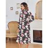 image:imageEkouaer Womens Robe Long Knit Kimono Bathrobe Lightweight Sleepwear Soft Ladies Loungewear with Pockets SXXLPink Flowers