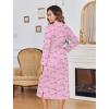 image:imageEkouaer Womens Robe Long Knit Kimono Bathrobe Lightweight Sleepwear Soft Ladies Loungewear with Pockets SXXLPink Love