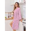 image:imageEkouaer Womens Robe Long Knit Kimono Bathrobe Lightweight Sleepwear Soft Ladies Loungewear with Pockets SXXLPink Love