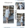 image:imageEkouaer Womens Robes Lightweight 34 Sleeve Short Knit Bathrobe Soft Knee Length Sleepwear Robes with Pockets SXXLBlue Floral
