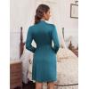 image:imageEkouaer Womens Robes Lightweight 34 Sleeve Short Knit Bathrobe Soft Knee Length Sleepwear Robes with Pockets SXXLLake Blue