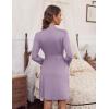 image:imageEkouaer Womens Robes Lightweight 34 Sleeve Short Knit Bathrobe Soft Knee Length Sleepwear Robes with Pockets SXXLLavender