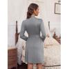 image:imageEkouaer Womens Robes Lightweight 34 Sleeve Short Knit Bathrobe Soft Knee Length Sleepwear Robes with Pockets SXXLLight Grey