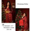 image:imageEkouaer Womens Robes Lightweight 34 Sleeve Short Knit Bathrobe Soft Knee Length Sleepwear Robes with Pockets SXXLTeddy Bear Red Christmas