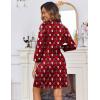 image:imageEkouaer Womens Robes Lightweight 34 Sleeve Short Knit Bathrobe Soft Knee Length Sleepwear Robes with Pockets SXXLTeddy Bear Red Christmas