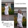 image:imageEkouaer Womens Robes Lightweight 34 Sleeve Short Knit Bathrobe Soft Knee Length Sleepwear Robes with Pockets SXXLTeddy Bear White