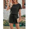 image:imageEkouaer Womens Romper 2026 Summer Casual Short Jumpsuits Beach Vacation Clothes with PocketsA  Black
