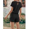 image:imageEkouaer Womens Romper 2026 Summer Casual Short Jumpsuits Beach Vacation Clothes with PocketsA  Black