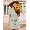 image:imageEkouaer Womens Romper 2026 Summer Casual Short Jumpsuits Beach Vacation Clothes with PocketsFloral Blue