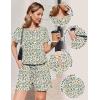 image:imageEkouaer Womens Romper 2026 Summer Casual Short Jumpsuits Beach Vacation Clothes with PocketsFloral Blue