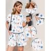image:imageEkouaer Womens Romper 2026 Summer Casual Short Jumpsuits Beach Vacation Clothes with PocketsFloral White