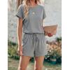 image:imageEkouaer Womens Romper 2026 Summer Casual Short Jumpsuits Beach Vacation Clothes with PocketsLight Gray