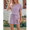image:imageEkouaer Womens Romper 2026 Summer Casual Short Jumpsuits Beach Vacation Clothes with PocketsLight Purple