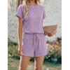 image:imageEkouaer Womens Romper 2026 Summer Casual Short Jumpsuits Beach Vacation Clothes with PocketsLight Purple
