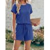 image:imageEkouaer Womens Romper 2026 Summer Casual Short Jumpsuits Beach Vacation Clothes with PocketsRoyal Blue