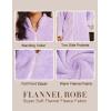 image:imageEkouaer Womens Zip Up Robe Fleece Bathrobe Long Zipper Lounger Warm Housecoat Long Sleeve Nightgown with Pockets SXXLGray Pink