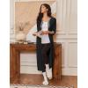 image:imageEkouaer Womens Zipper Robe 34 Sleeves Housecoat Full Length Nightgown Soft Loungewear Robe with Pockets S3XLBlack