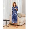 image:imageEkouaer Womens Zipper Robe 34 Sleeves Housecoat Full Length Nightgown Soft Loungewear Robe with Pockets S3XLBlue Ethnic Floral