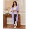 image:imageEkouaer Womens Zipper Robe 34 Sleeves Housecoat Full Length Nightgown Soft Loungewear Robe with Pockets S3XLLavender