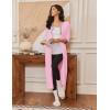 image:imageEkouaer Womens Zipper Robe 34 Sleeves Housecoat Full Length Nightgown Soft Loungewear Robe with Pockets S3XLPink