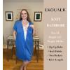 image:imageEkouaer Womens Zipper Robe Short Sleeve Bathrobes Summer Sleepwear Soft Housecoat with Pockets Zip Up House Robes S3XLBlue