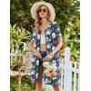 image:imageEkouaer Womens Zipper Robe Short Sleeve Bathrobes Summer Sleepwear Soft Housecoat with Pockets Zip Up House Robes S3XLFloral Black