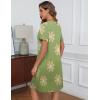 image:imageEkouaer Womens Zipper Robe Short Sleeve Bathrobes Summer Sleepwear Soft Housecoat with Pockets Zip Up House Robes S3XLFloral Green