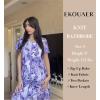 image:imageEkouaer Womens Zipper Robe Short Sleeve Bathrobes Summer Sleepwear Soft Housecoat with Pockets Zip Up House Robes S3XLFloral Purple