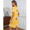 image:imageEkouaer Womens Zipper Robe Short Sleeve Bathrobes Summer Sleepwear Soft Housecoat with Pockets Zip Up House Robes S3XLFloral Yellow