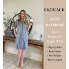 image:imageEkouaer Womens Zipper Robe Short Sleeve Bathrobes Summer Sleepwear Soft Housecoat with Pockets Zip Up House Robes S3XLMedium Gray
