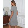 image:imageEkouaer Womens Zipper Robe Short Sleeve Bathrobes Summer Sleepwear Soft Housecoat with Pockets Zip Up House Robes S3XLMedium Gray