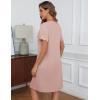 image:imageEkouaer Womens Zipper Robe Short Sleeve Bathrobes Summer Sleepwear Soft Housecoat with Pockets Zip Up House Robes S3XLMisty Rose