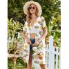 image:imageEkouaer Womens Zipper Robe Short Sleeve Bathrobes Summer Sleepwear Soft Housecoat with Pockets Zip Up House Robes S3XLOyster Lemon