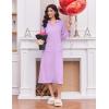 image:imageEkouaer Womens Zipper Robes Long Sleeve Loungewear Knee Length Housecoat Fleece Bathrobe with Pockets SXXLLavender