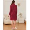 image:imageEkouaer Womens Zipper Robes Long Sleeves Bathobe Soft House Coat Sleepwear Knee Length Loungewear with Pockets SXXL