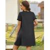 image:imageEkouaer Zip Up Robes for Women Short Sleeves Zipper House Coat Short Bathrobes Lightweight Nightgown with Pockets S3XLDark Gray