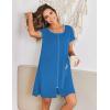 image:imageEkouaer Zip Up Robes for Women Short Sleeves Zipper House Coat Short Bathrobes Lightweight Nightgown with Pockets S3XLDeep Sky Blue