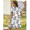 image:imageEkouaer Zip Up Robes for Women Short Sleeves Zipper House Coat Short Bathrobes Lightweight Nightgown with Pockets S3XLFloral White
