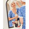 image:imageEkouaer Zip Up Robes for Women Short Sleeves Zipper House Coat Short Bathrobes Lightweight Nightgown with Pockets S3XLFlower Blue
