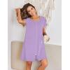 image:imageEkouaer Zip Up Robes for Women Short Sleeves Zipper House Coat Short Bathrobes Lightweight Nightgown with Pockets S3XLLavender