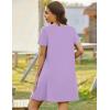 image:imageEkouaer Zip Up Robes for Women Short Sleeves Zipper House Coat Short Bathrobes Lightweight Nightgown with Pockets S3XLLavender
