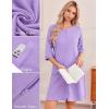 image:imageEkouaer Zip Up Robes for Women Short Waffle Bathrobe Lightweight house coat 34 Sleeve Soft Nightgown with Pockets S3XLLavender