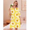 image:imageEkouaer Zip Up Robes for Women Short Waffle Bathrobe Lightweight house coat 34 Sleeve Soft Nightgown with Pockets S3XLYellow Floral