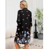 image:imageEkouaer Zipper Robes for Women 34 Sleeve Housecoats Knee Length Bathrobe Lightweight Nightgown with Pockets S3XLButterfly Flowers