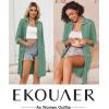 image:imageEkouaer Zipper Robes for Women 34 Sleeve Housecoats Knee Length Bathrobe Lightweight Nightgown with Pockets S3XLMint Green