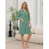 image:imageEkouaer Zipper Robes for Women 34 Sleeve Housecoats Knee Length Bathrobe Lightweight Nightgown with Pockets S3XLMint Green