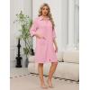 image:imageEkouaer Zipper Robes for Women 34 Sleeve Housecoats Knee Length Bathrobe Lightweight Nightgown with Pockets S3XLPink