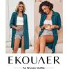 image:imageEkouaer Zipper Robes for Women 34 Sleeve Housecoats Knee Length Bathrobe Lightweight Nightgown with Pockets S3XLTurquoise