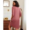 image:imageEkouaer Zipper Robes for Women 34 Sleeve Waffle Knit Bathrobe Lightweight Short Housecoat with Pockets Soft Loungewear S3XLCaramel
