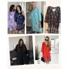image:imageEkouaer Zipper Robes for Women 34 Sleeves Housecoat Soft Nightgowns Sleepwear Mumu House Dresses with PocketsSmall Florals Purple